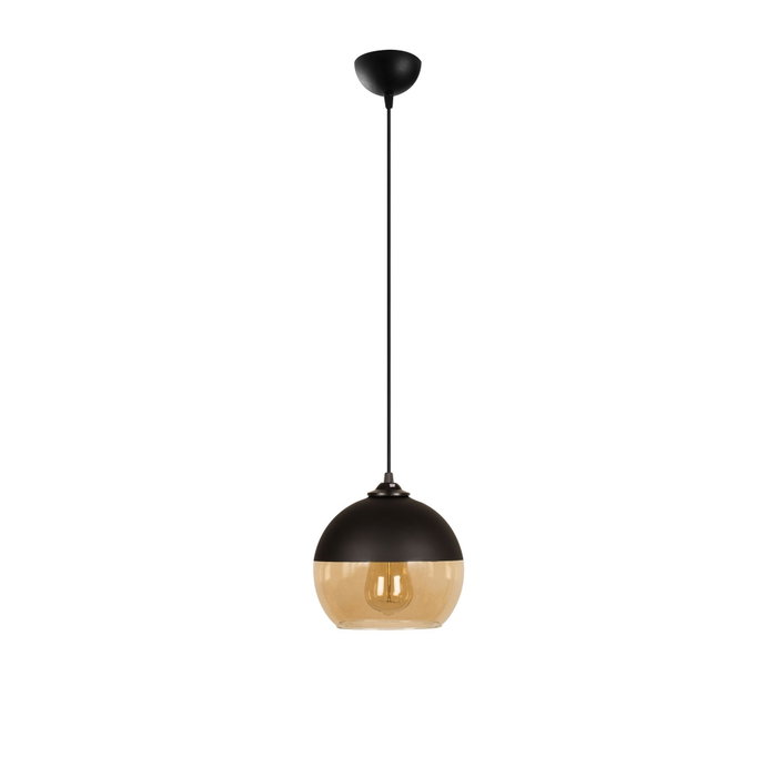 Opviq Lámpara de araña industrial Negro y Miel
